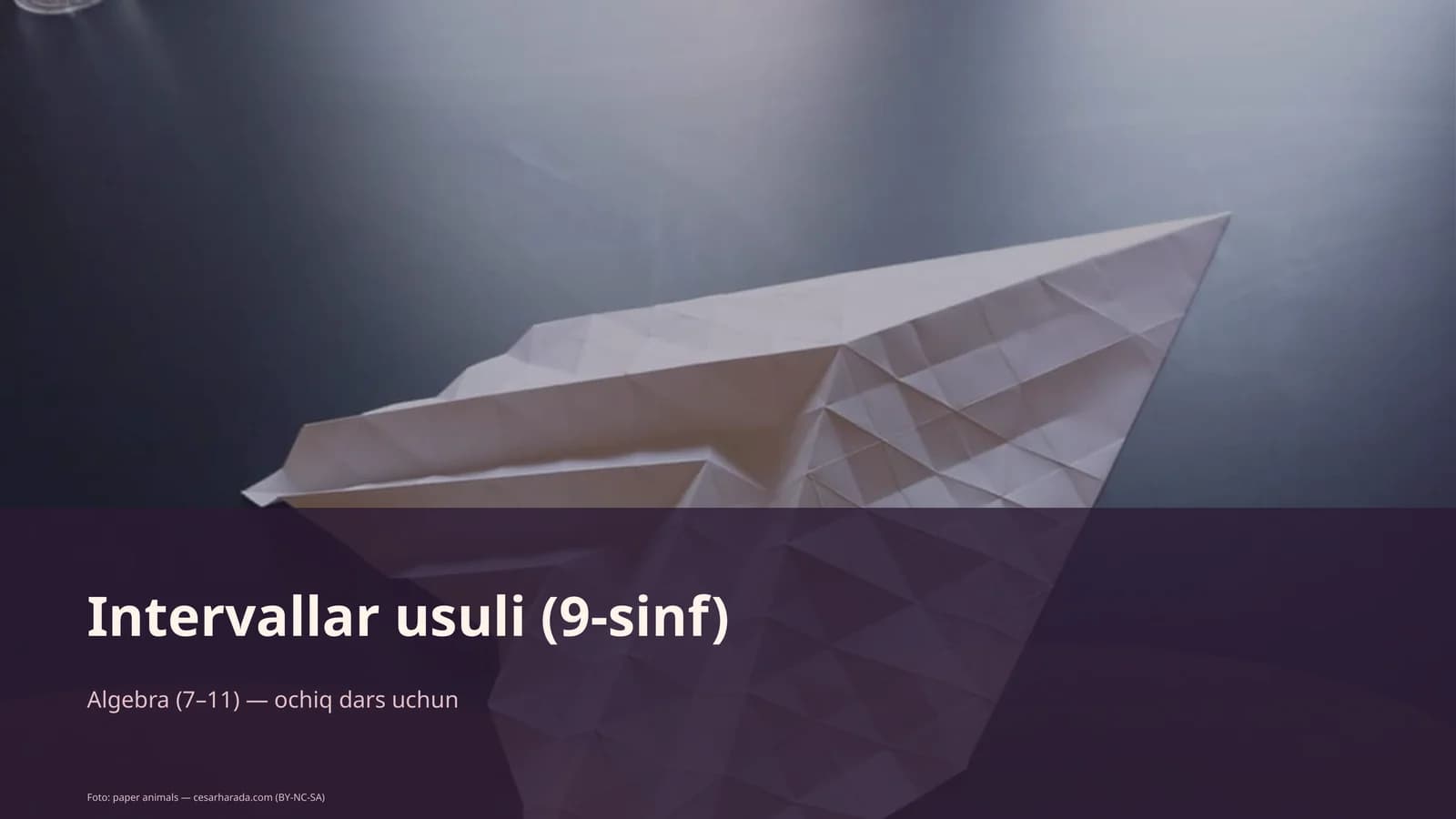 Intervallar usuli (9-sinf)