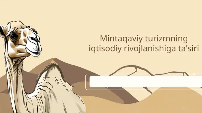 Mintaqaviy Turizmning Iqtisodiy Rivojlanishiga Ta'siri