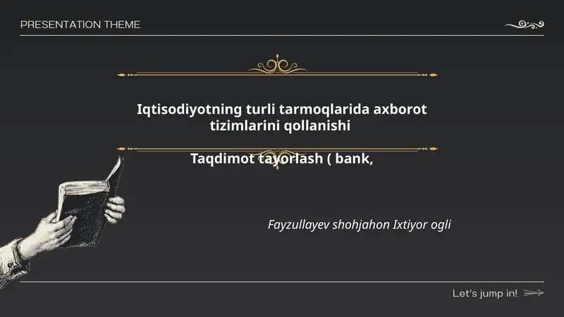 Banklarda axborot tizimlarini qollash