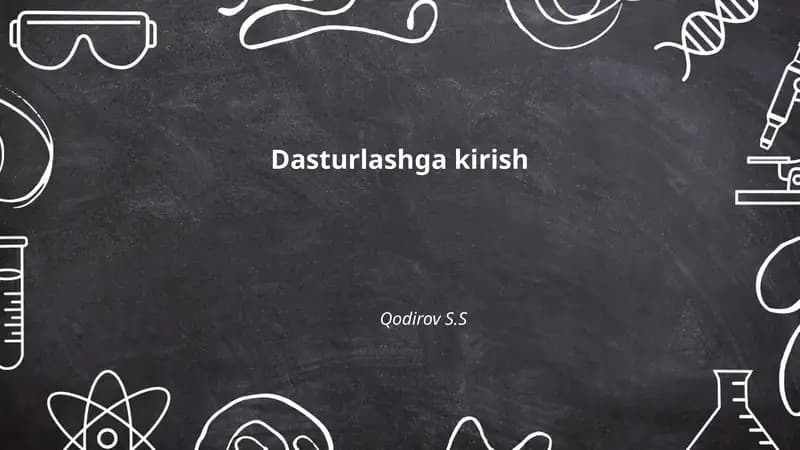 Dasturlashga kirish