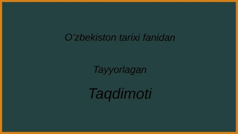 AQSH VA OʻZBEKISTON MUNOSABATLARI