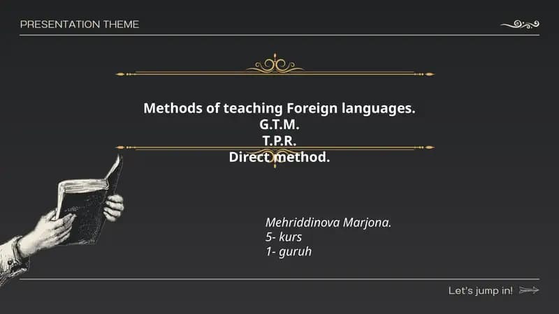 Methods of teaching Foreign languages