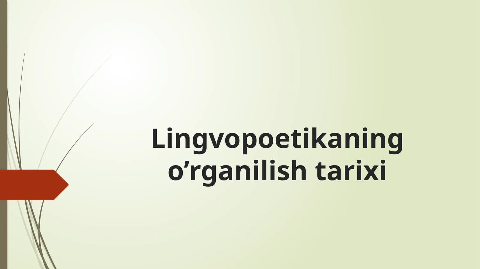 Lingvopoetikaning o’rganilish tarixi