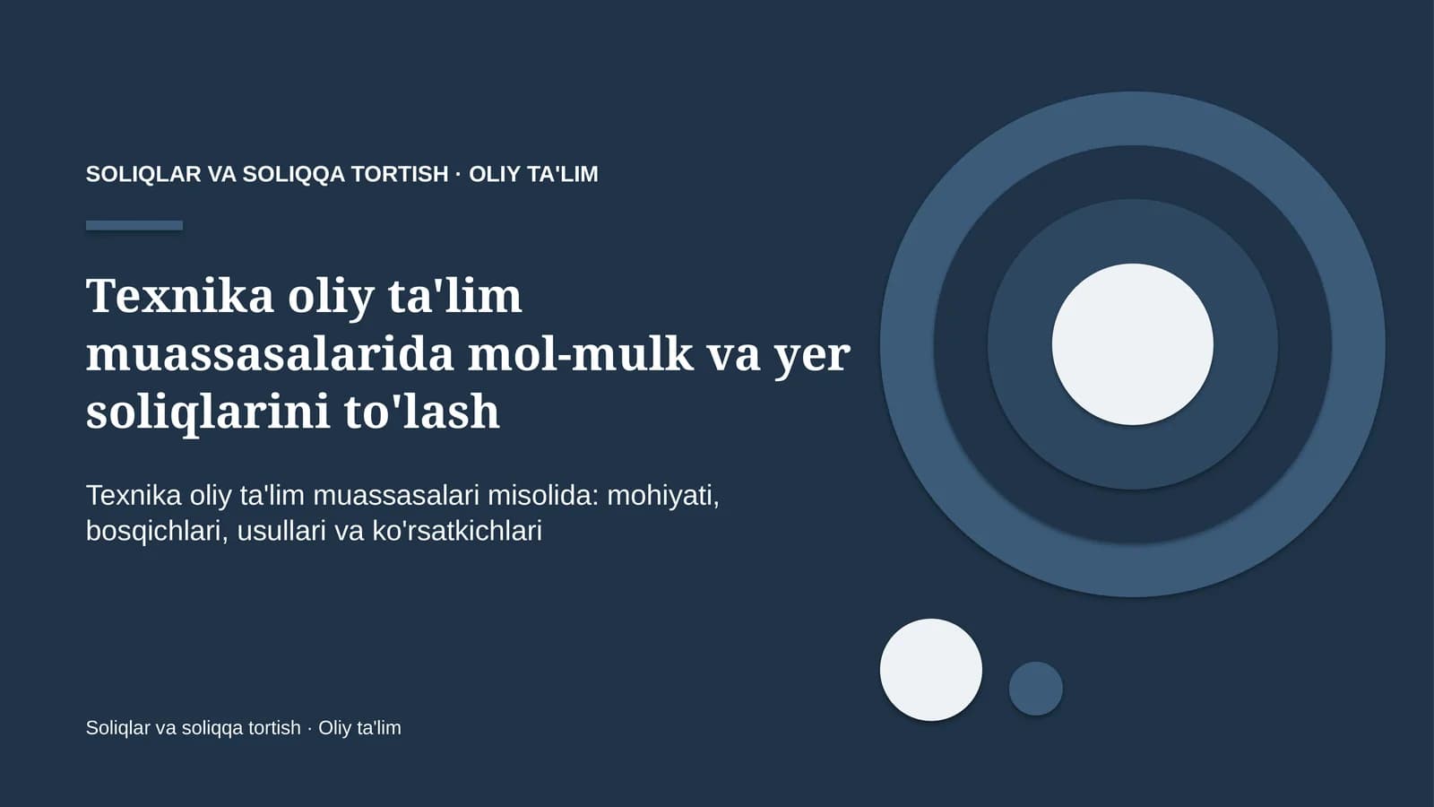texnika oliy ta'lim muassasalarida mol mulk va yer soliqlarini to'lash 7578