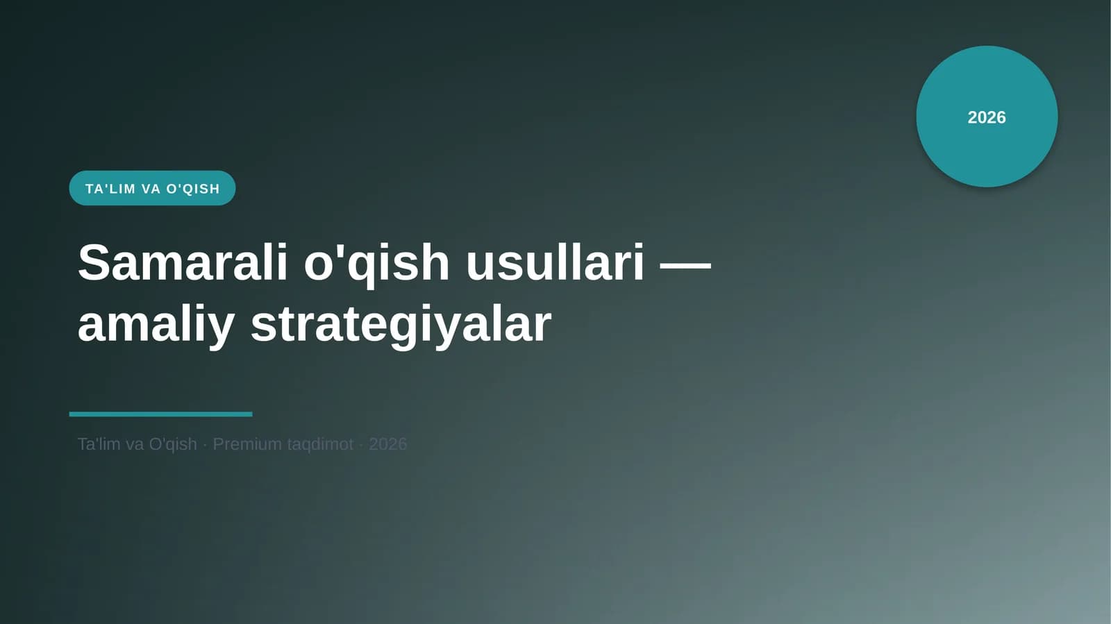 Samarali o'qish usullari — amaliy strategiyalar