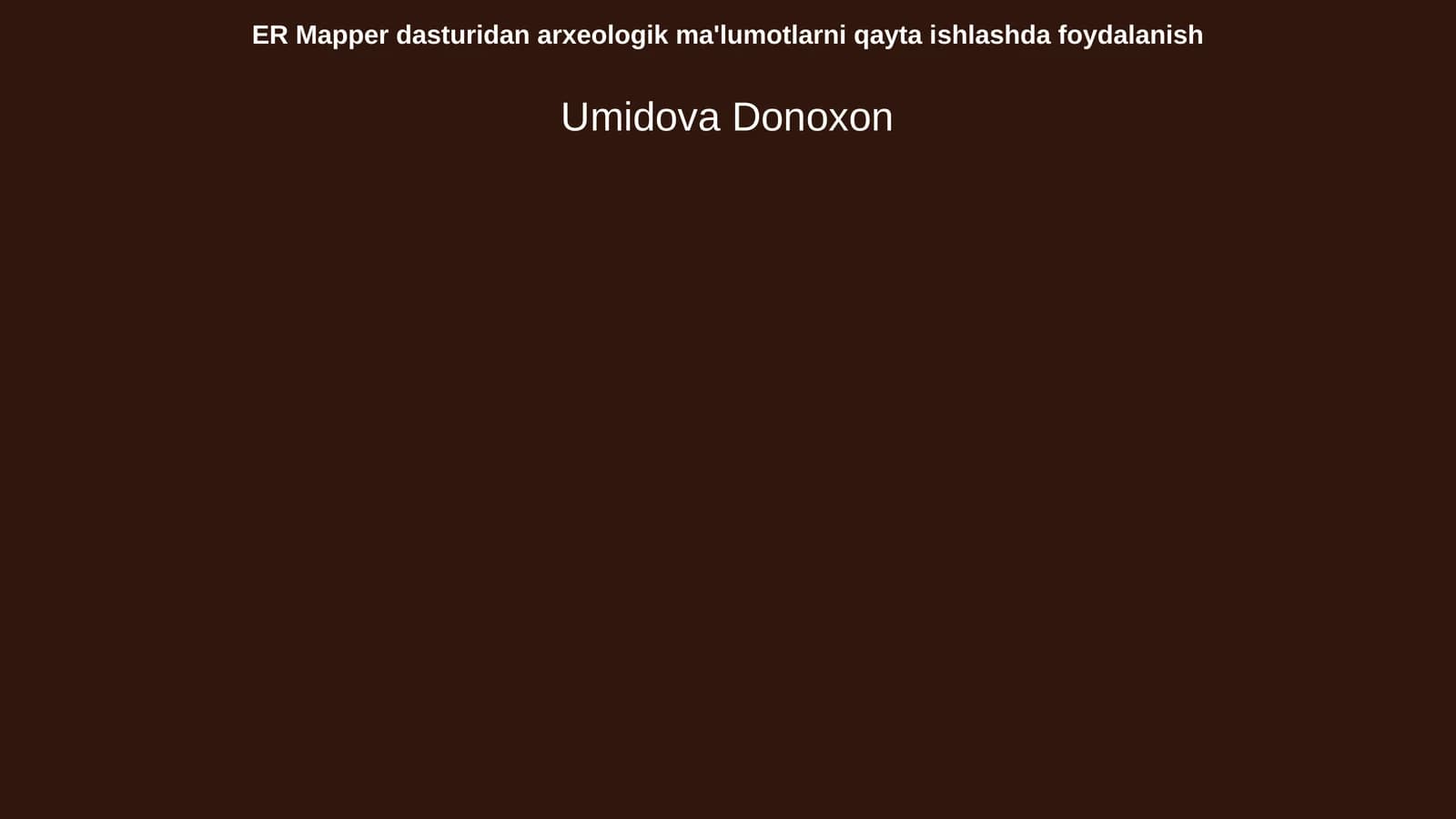 ER Mapper dasturi