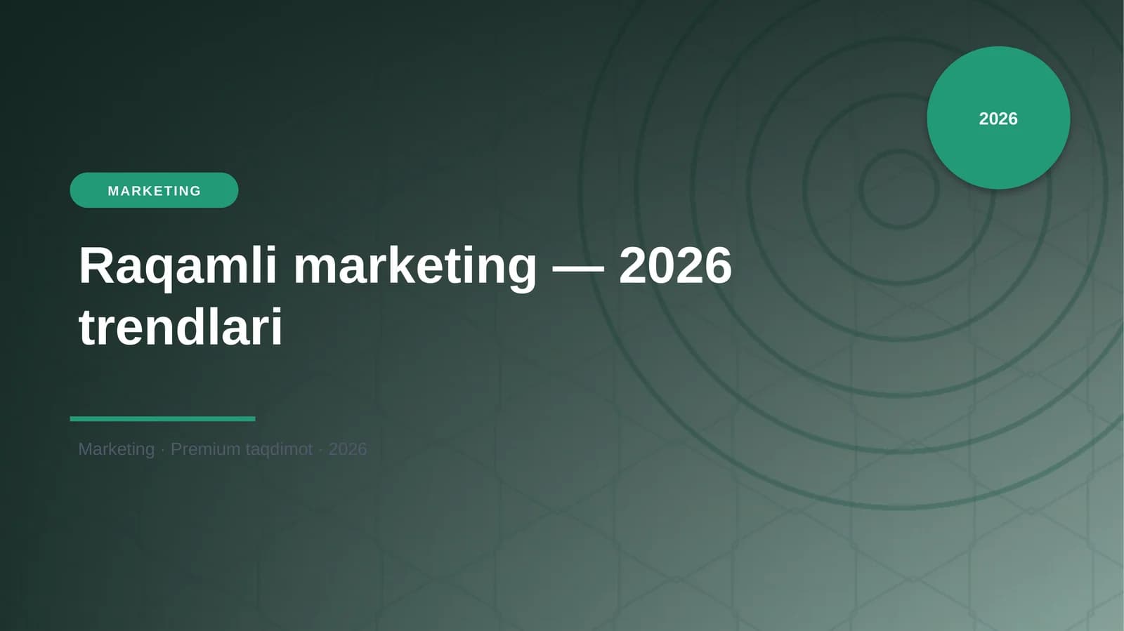 Raqamli marketing — 2026 trendlari