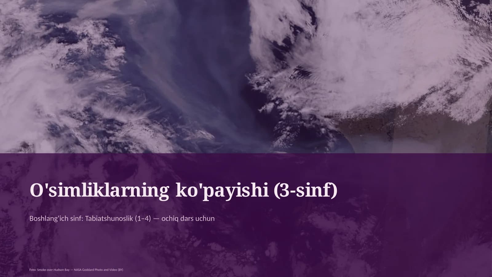 O'simliklarning ko'payishi (3-sinf)