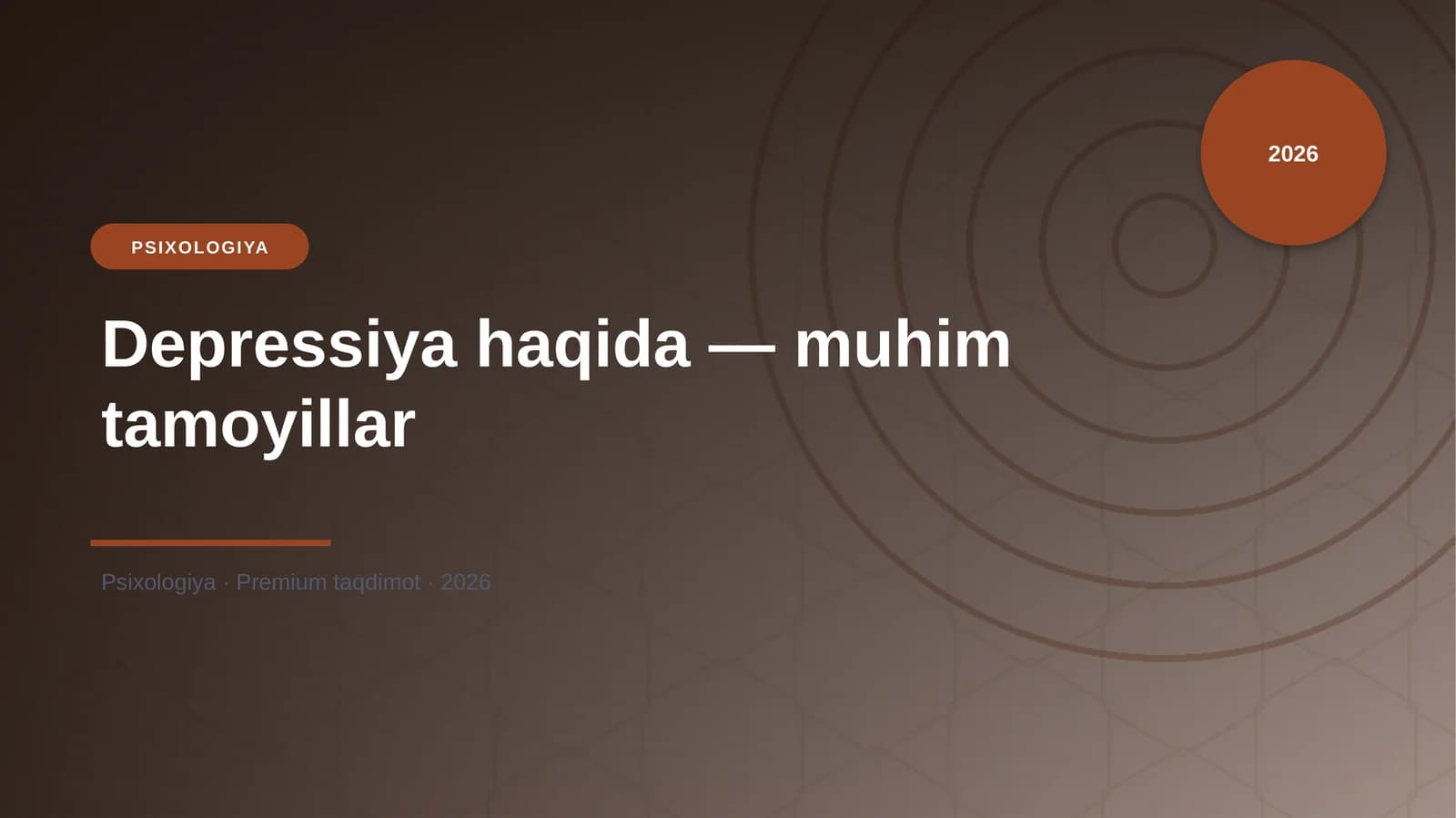 Depressiya haqida — muhim tamoyillar