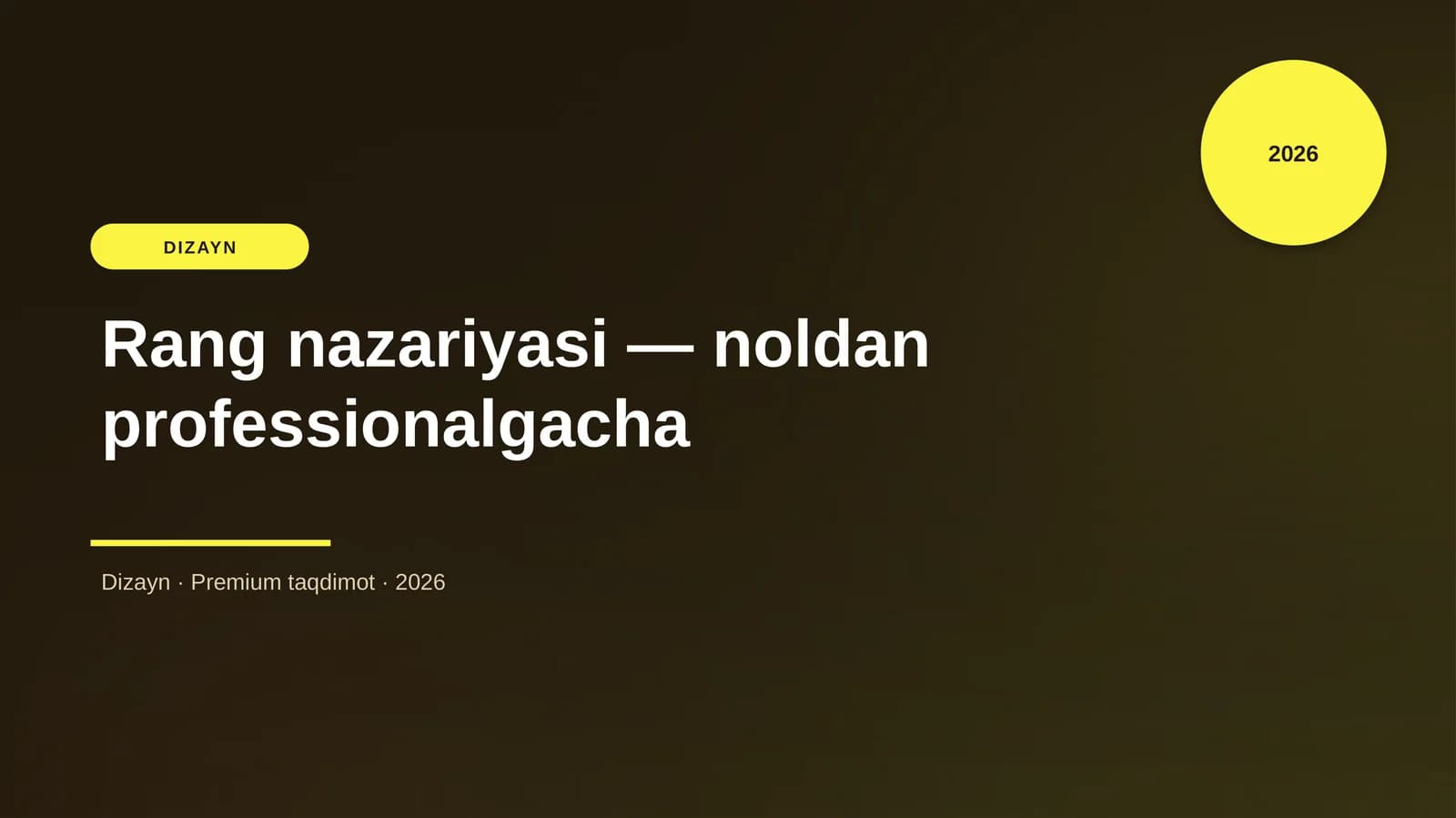 Rang nazariyasi — noldan professionalgacha