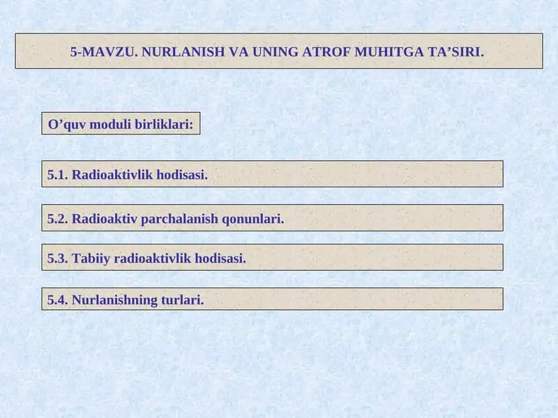 Radioaktiv parchalanish qonunlari