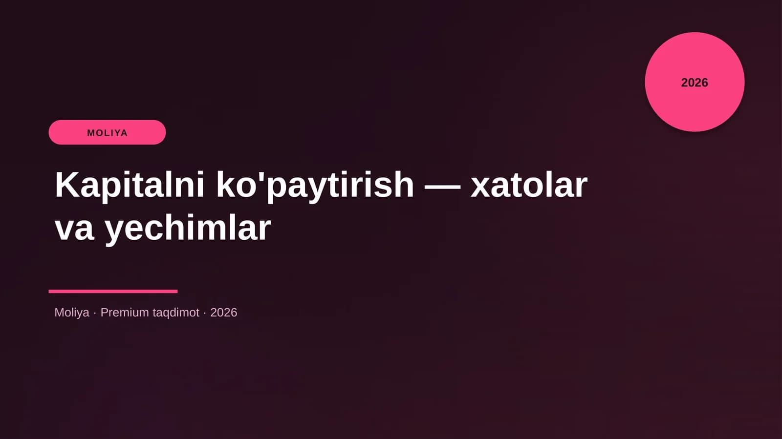 Kapitalni ko'paytirish — xatolar va yechimlar