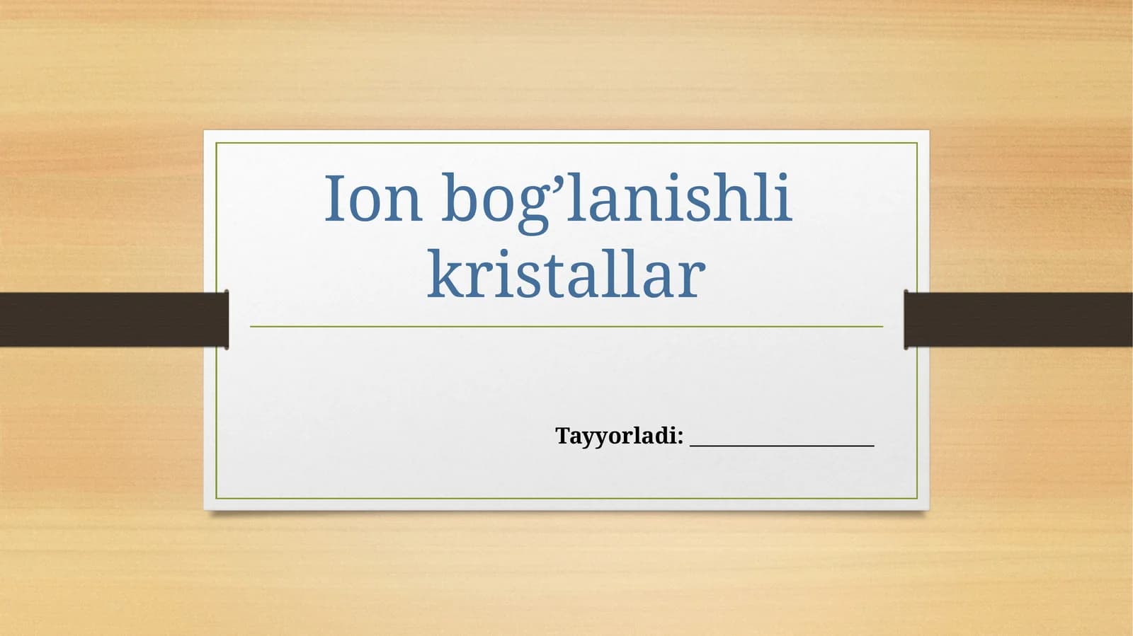 Ion bogʻlanishli kristallar