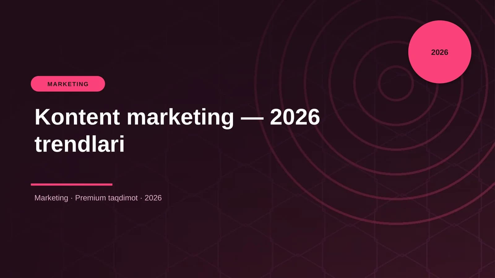 Kontent marketing — 2026 trendlari