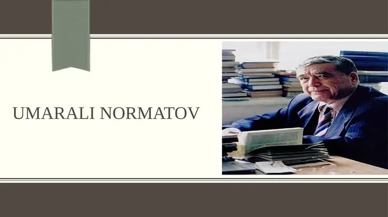 Umarali Normatov  ijodi va hayoti