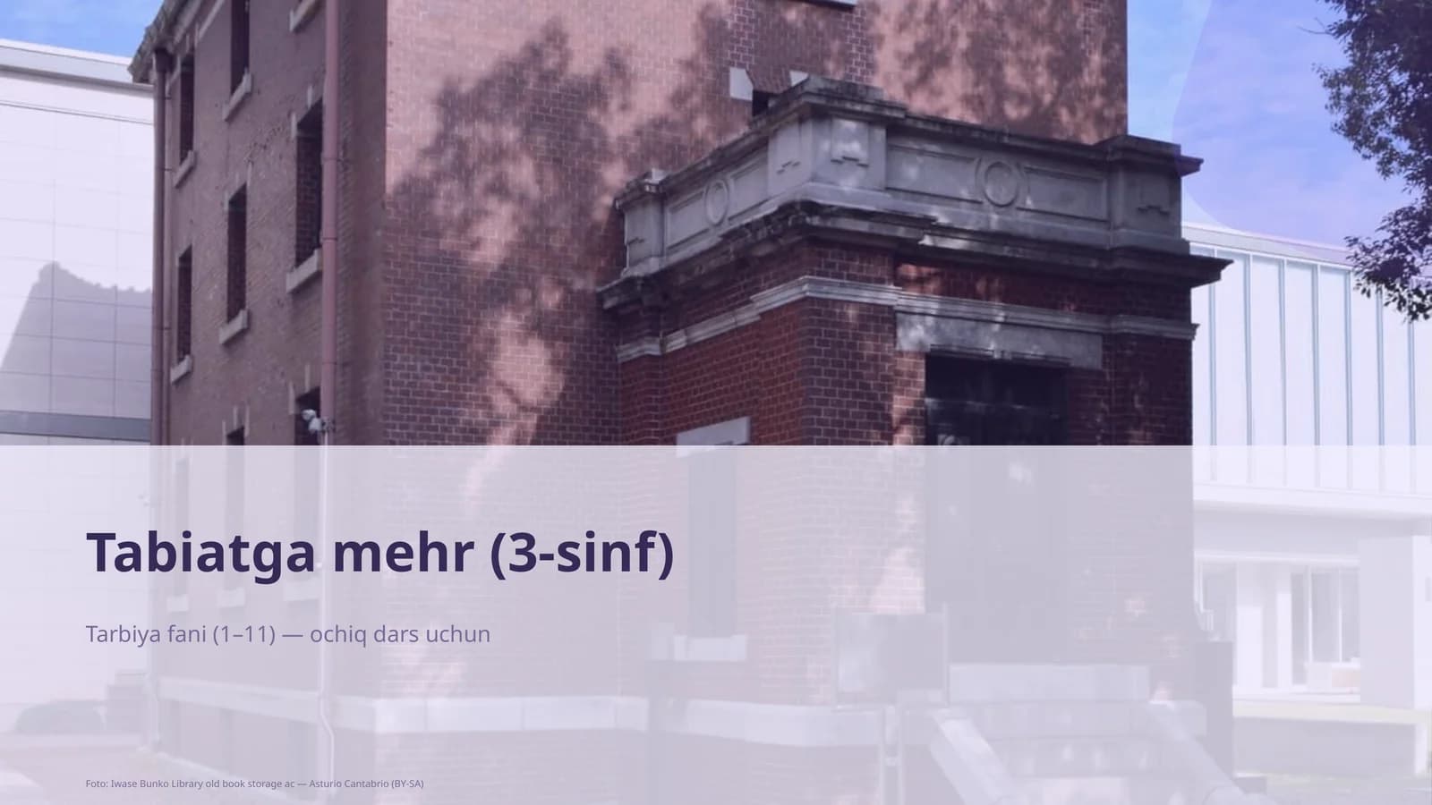 Tabiatga mehr (3-sinf)