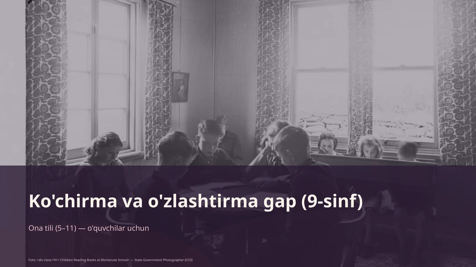 Ko'chirma va o'zlashtirma gap (9-sinf)