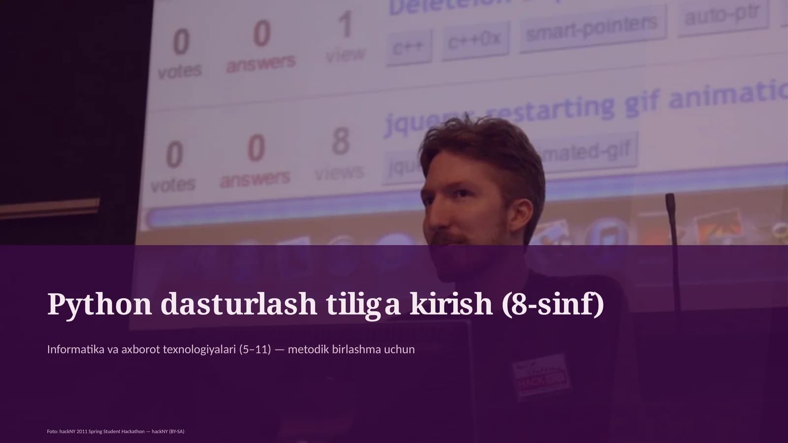 Python dasturlash tiliga kirish (8-sinf)