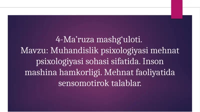 Muhandislik psixologiyasi