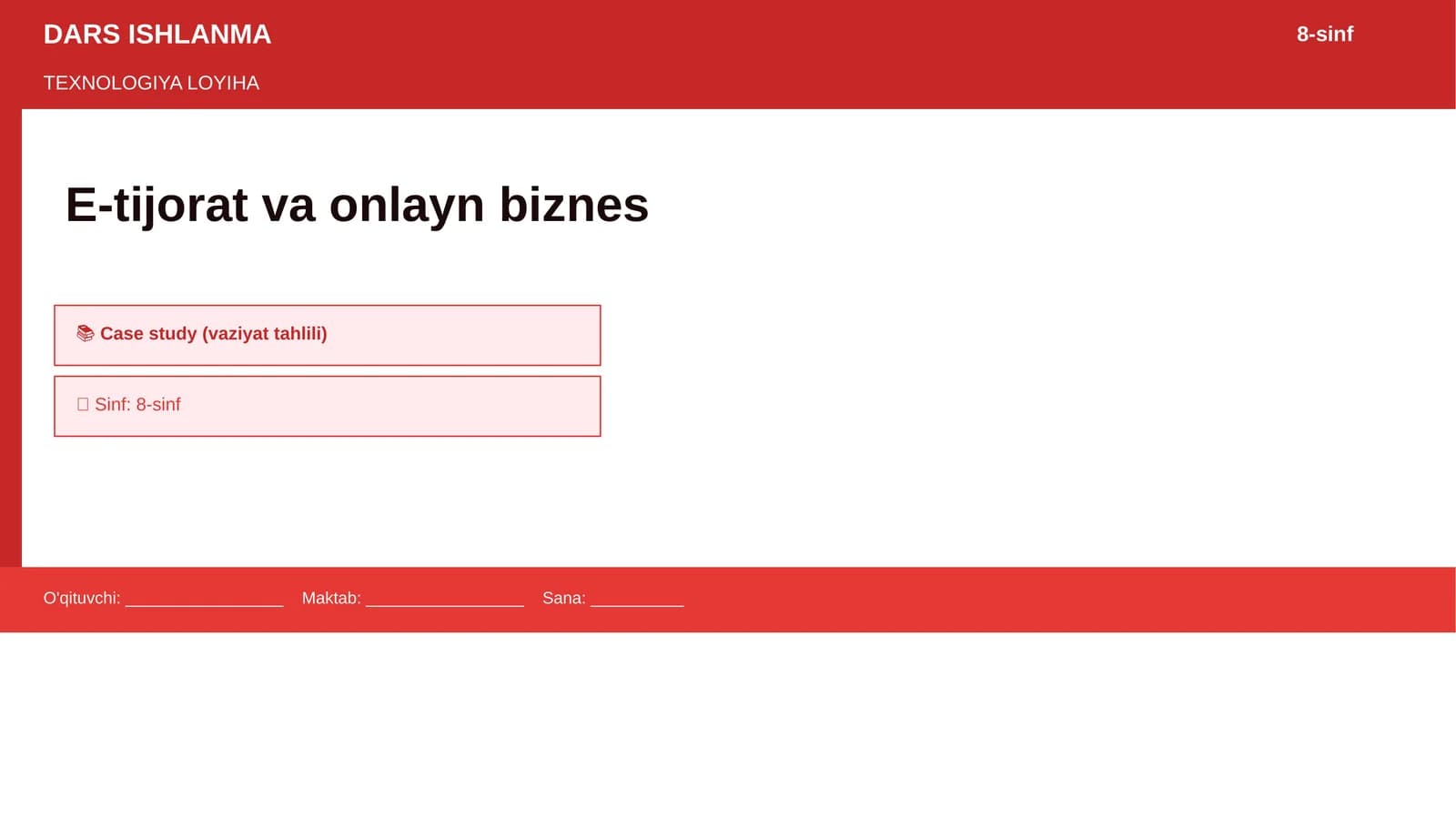 TEXNOLOGIYA LOYIHA
