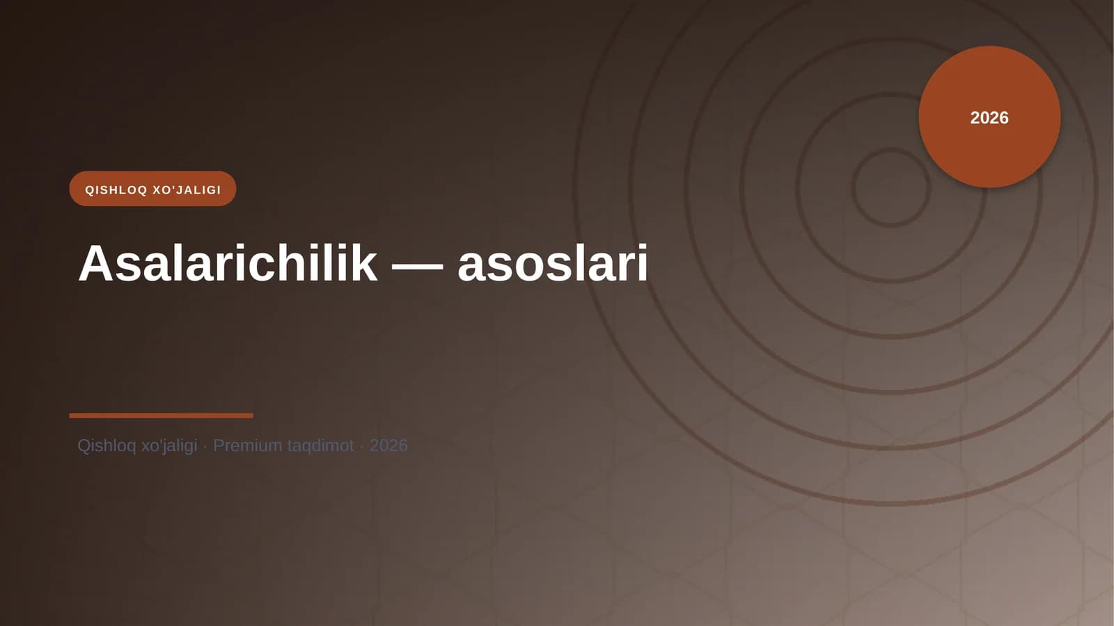 Asalarichilik — asoslari