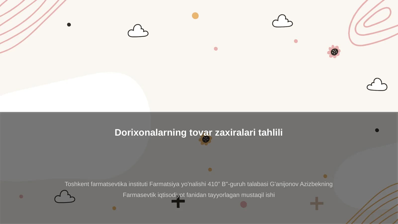 Dorixonalarning tovar zaxiralari tahlili