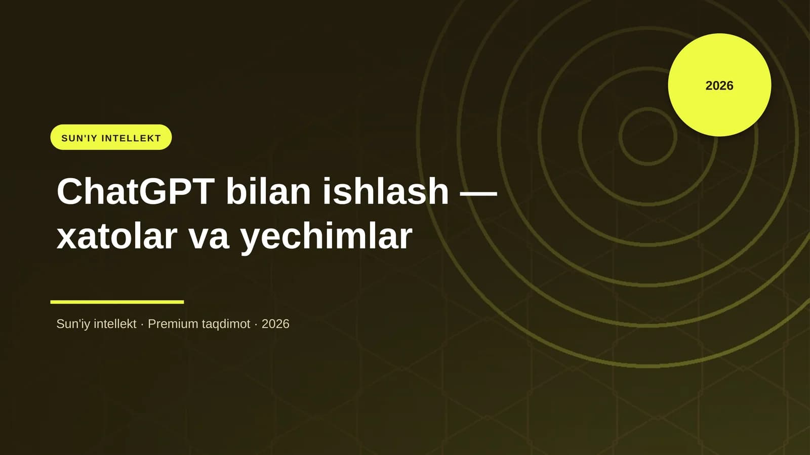 ChatGPT bilan ishlash — xatolar va yechimlar