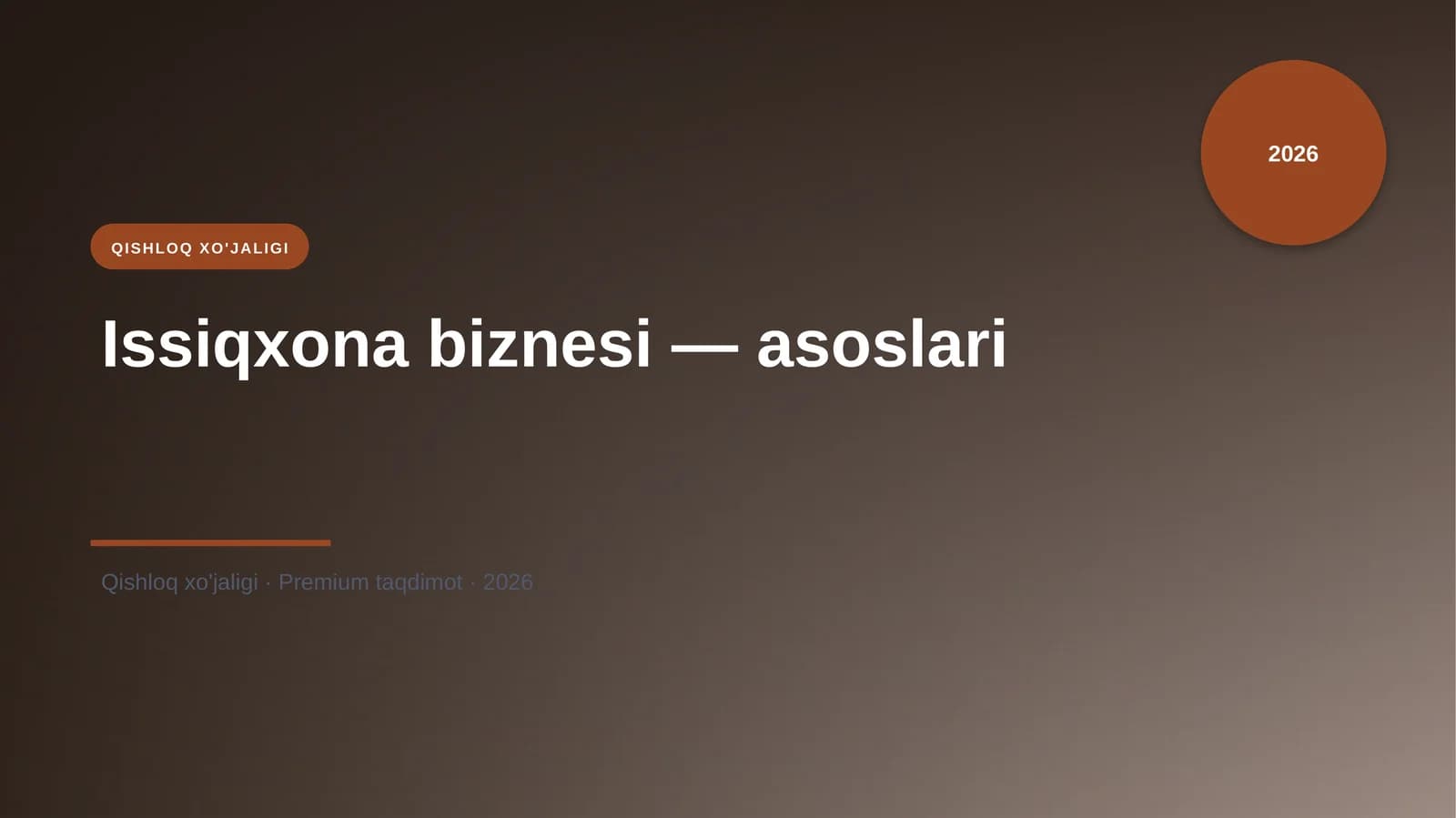 Issiqxona biznesi — asoslari