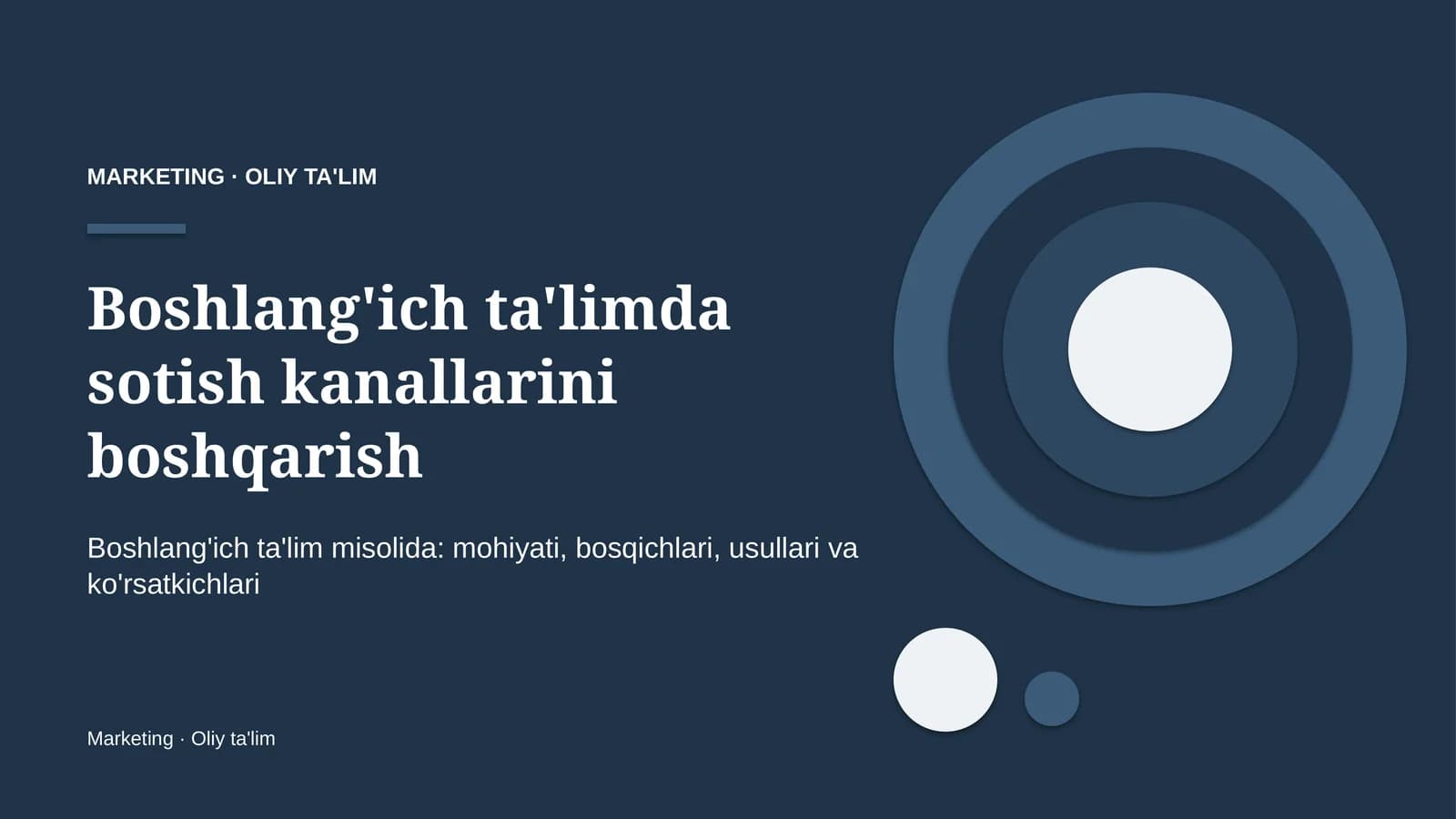 Sotish kanallarini boshqarish: mohiyati