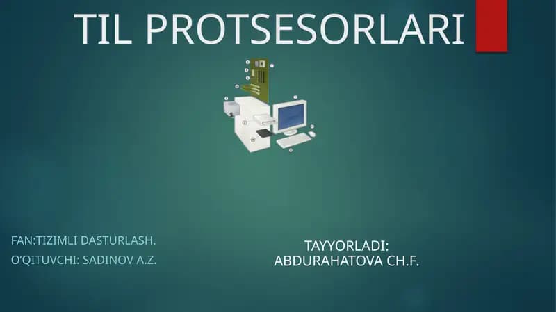 TIL PROTSESORLARI