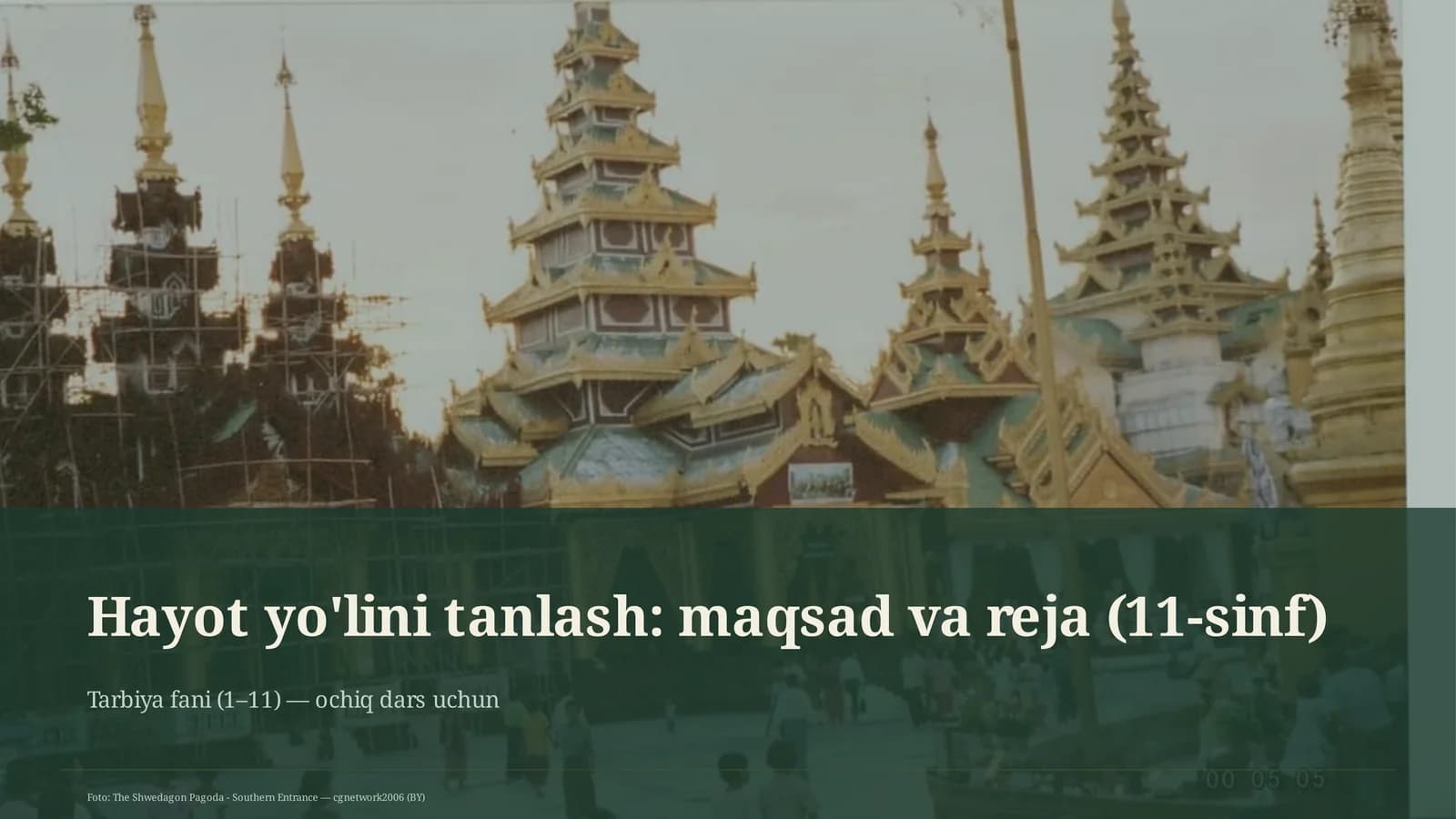 Hayot yo'lini tanlash: maqsad va reja (11-sinf)