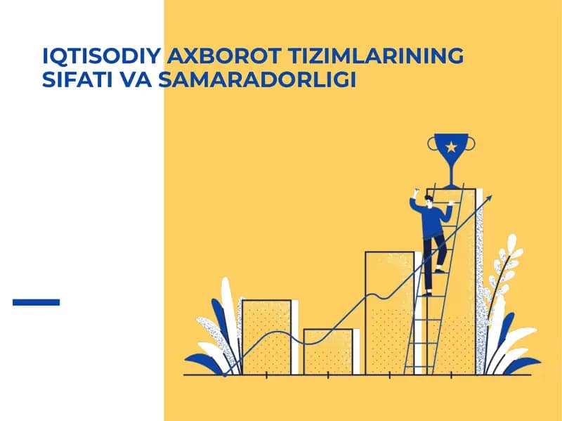 IQTISODIY AXBOROT TIZIMLARINING SIFATI VA SAMARADORLIGI