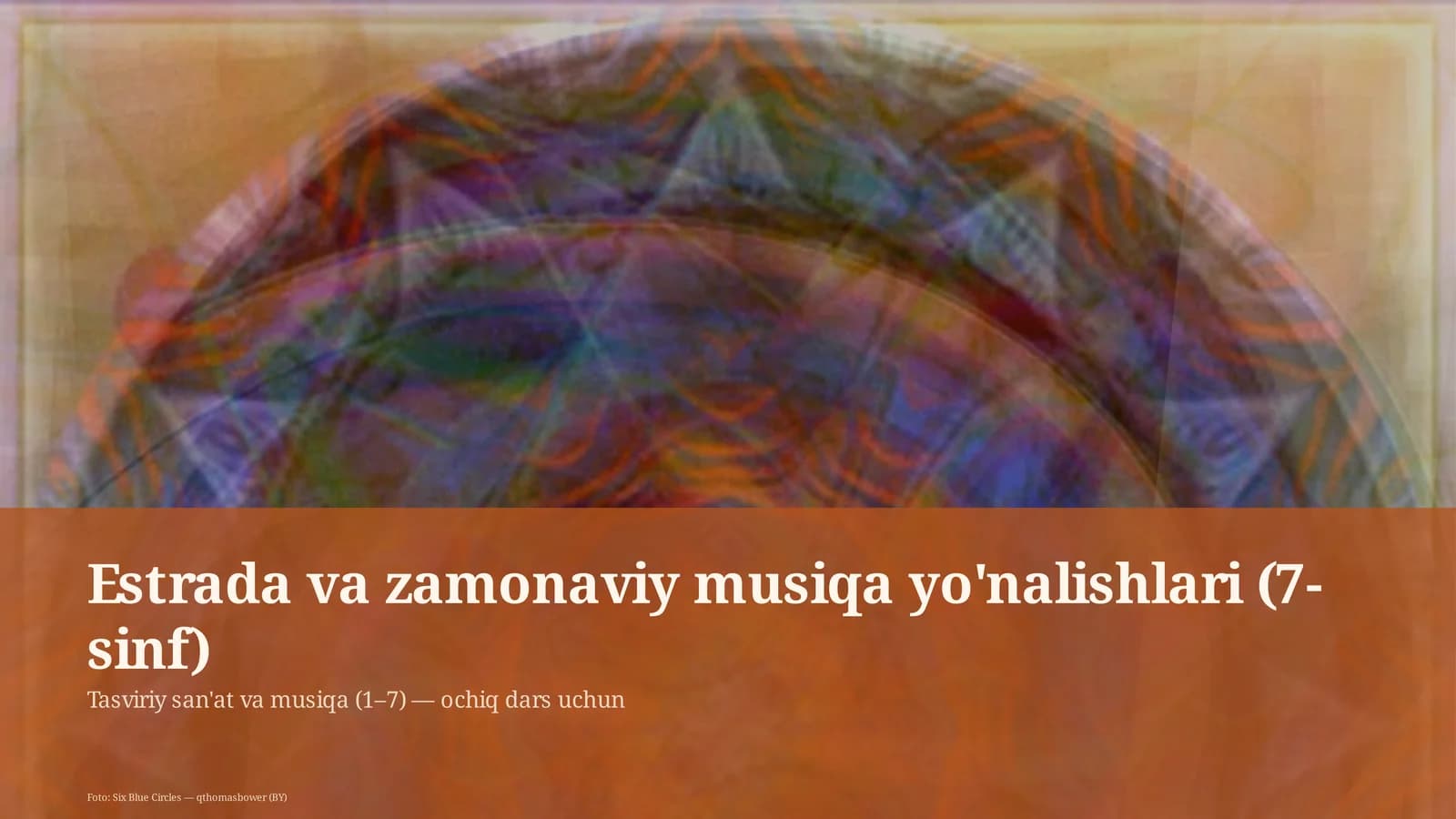 Estrada va zamonaviy musiqa yo'nalishlari (7-sinf)