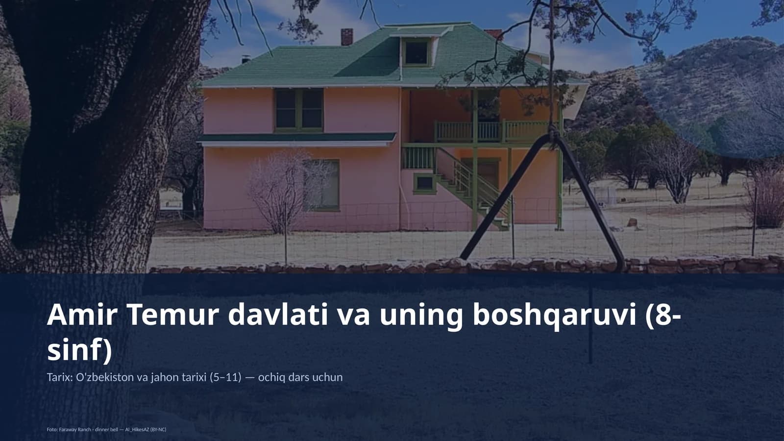 Amir Temur davlati va uning boshqaruvi (8-sinf)