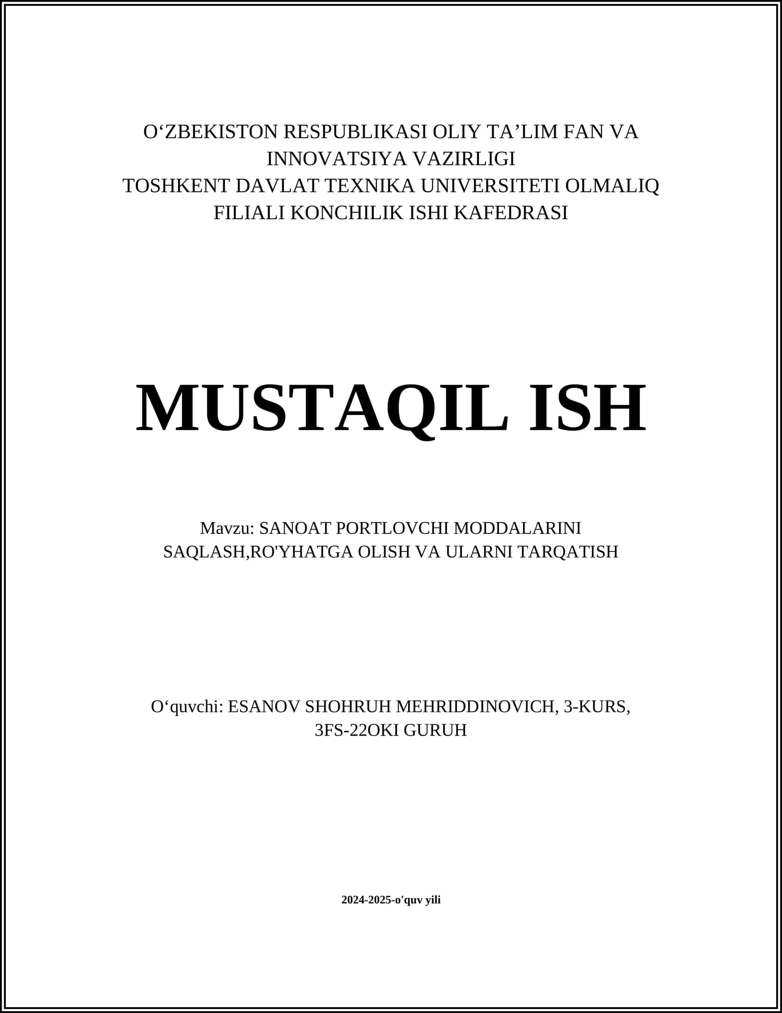 Sanoat portlovchi moddalarini saqlash, Ro'yxatga olis va ularni tarqatish
