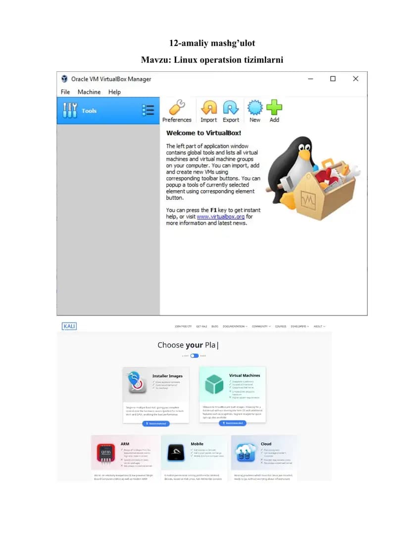 Linux operatsion tizimlarni