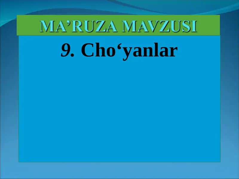 Chо‘yanlar