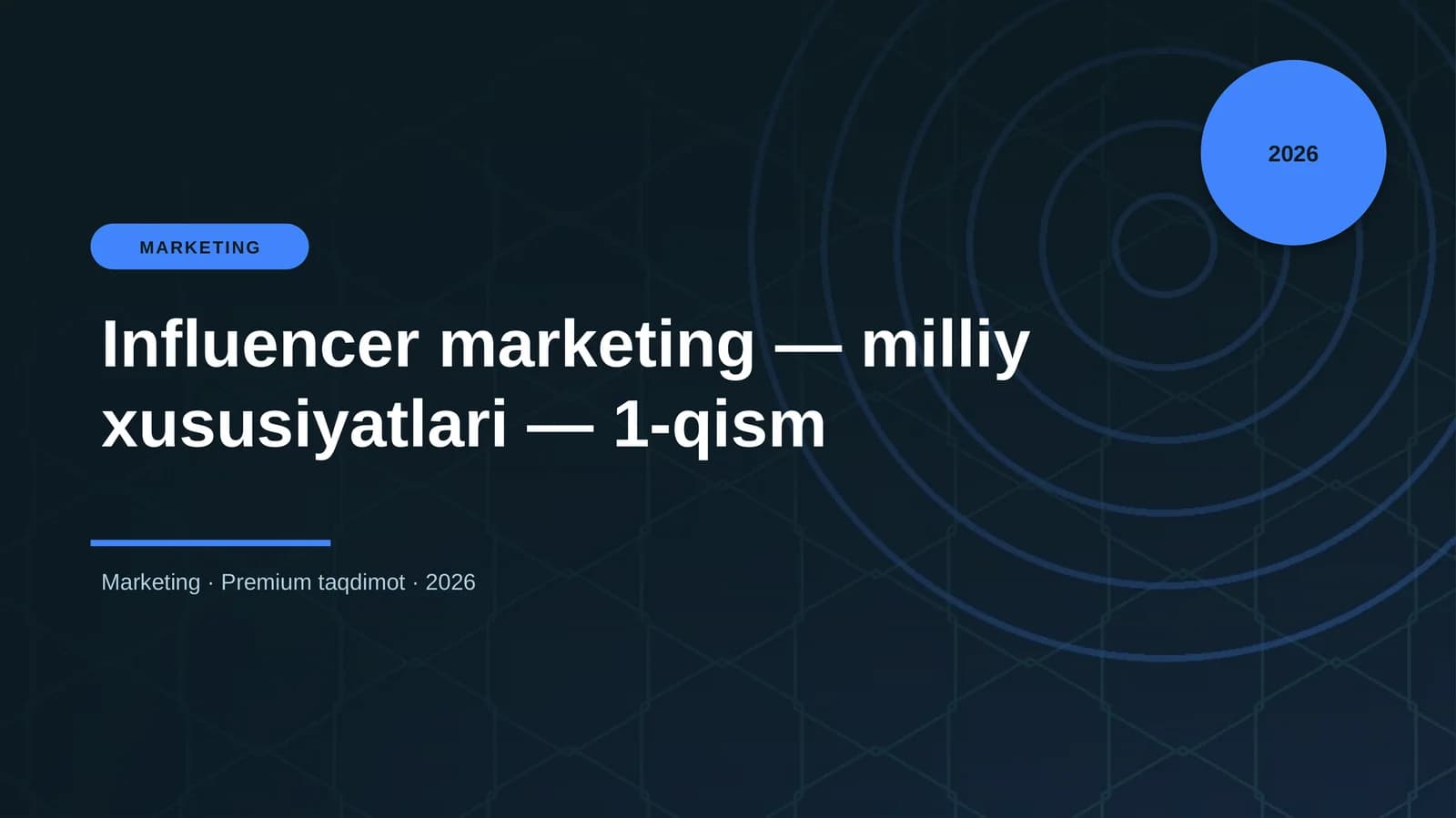 Influencer marketing — milliy xususiyatlari — 1-qism