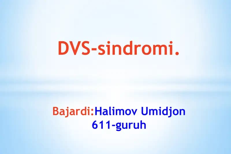 DVS-sindromi
