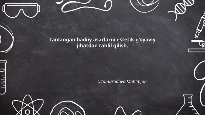Tanlangan Badiiy Asarlar Tahlili