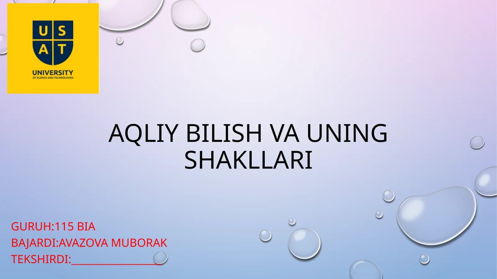 Aqliybilishvauningshakllari