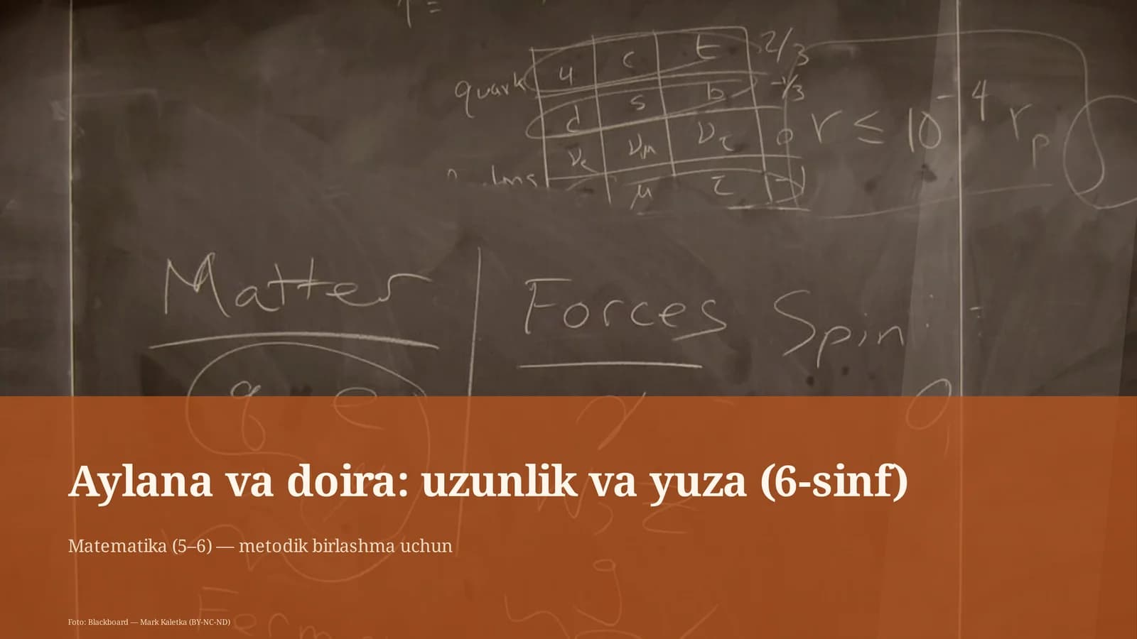 Aylana va doira: uzunlik va yuza (6-sinf)