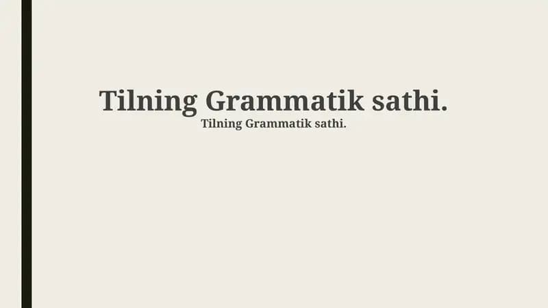 Tilning Grammatik sathi