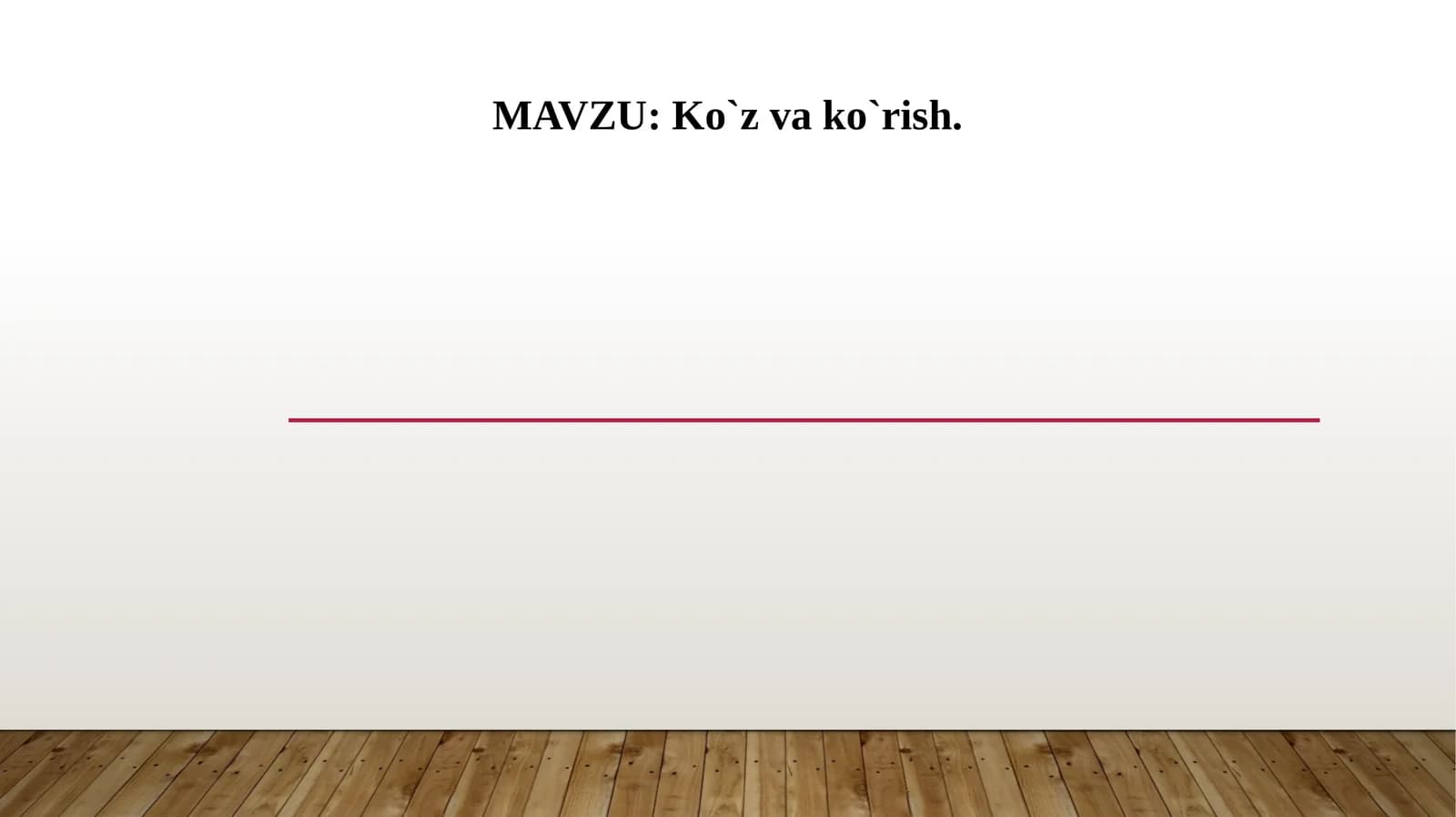 Ko`z va ko`rish