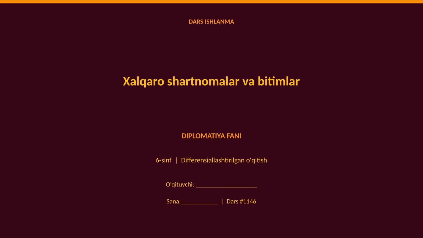 Xalqaro shartnomalar va bitimlar