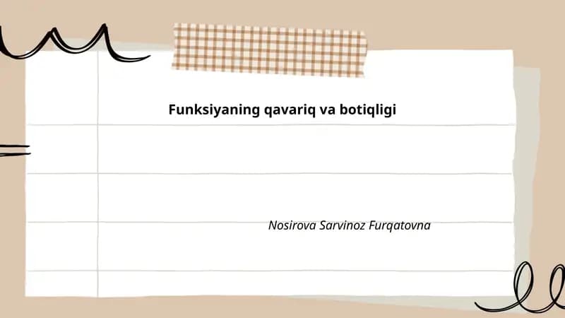 Funksiyaning qavariq va botiqlik