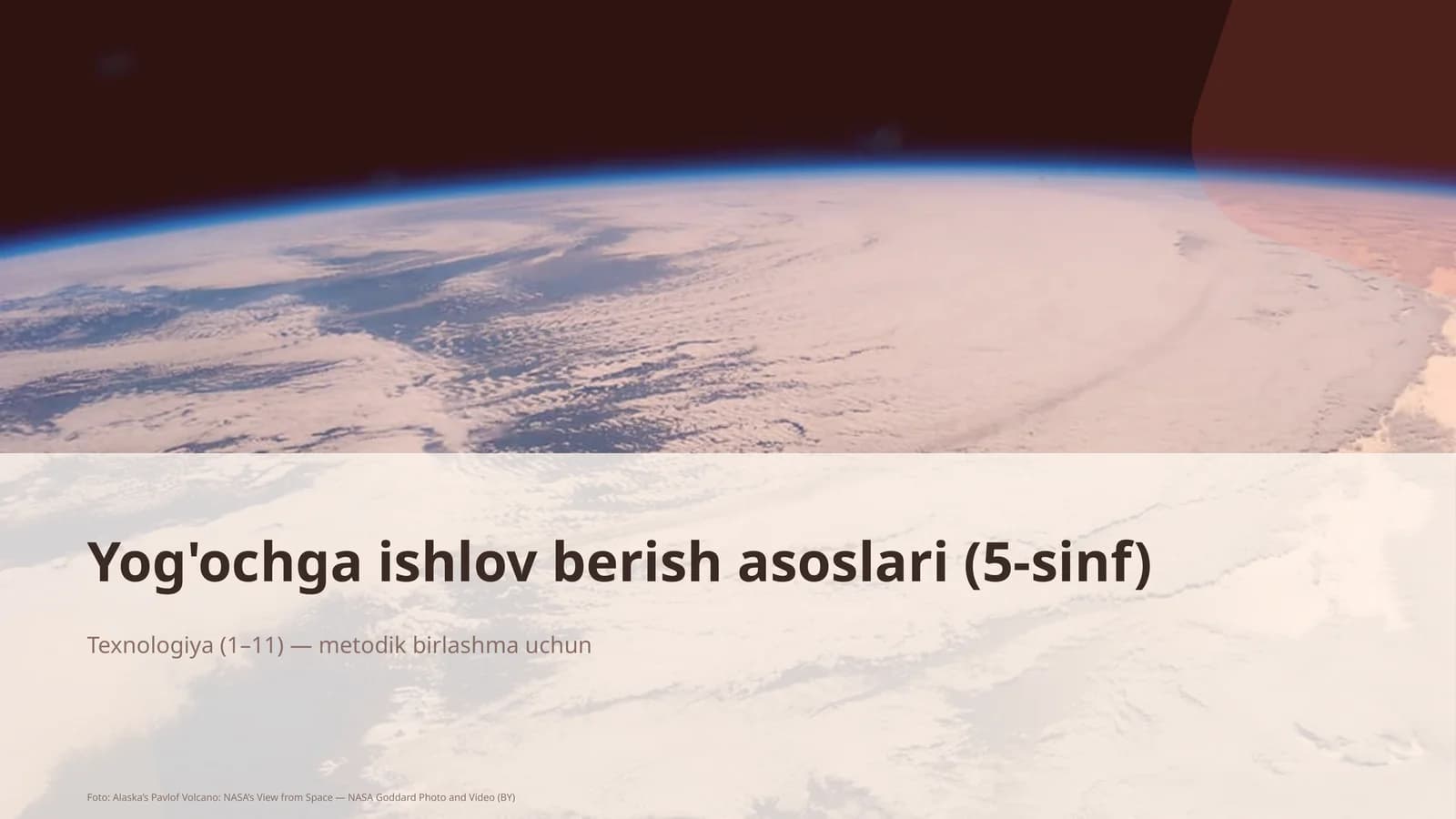 Yog'ochga ishlov berish asoslari (5-sinf)