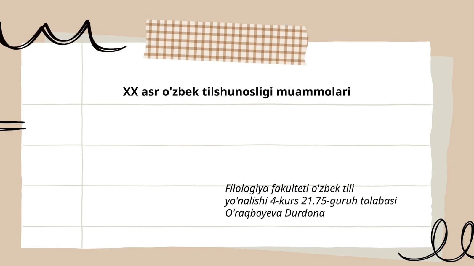 XX asr o'zbek tilshunosligi muammolari