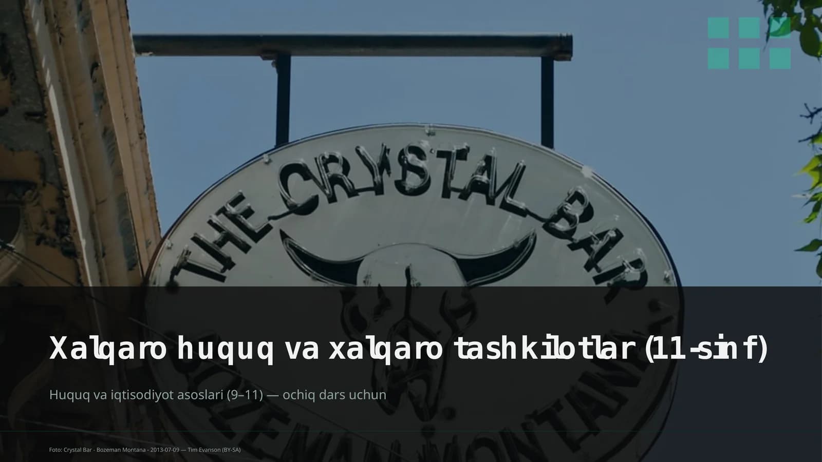 Xalqaro huquq va xalqaro tashkilotlar (11-sinf)