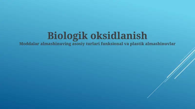 Biologik oksidlanish
